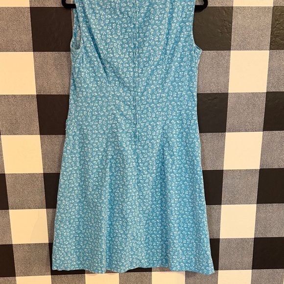 Chic Blue Floral Midi Dress - Picture 6 of 6